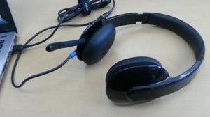 USB headset connected to a laptop
