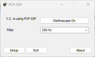 PCP-SSP interface Image of the PCP-SSP software interface