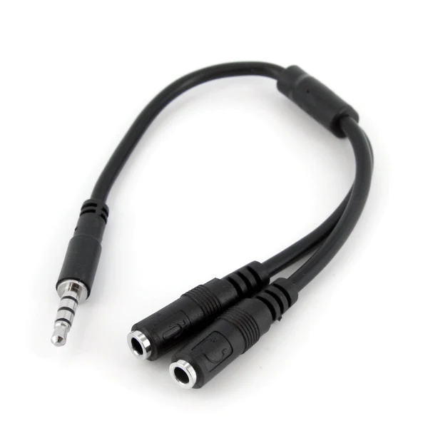 3.5mm audio splitter 3.5mm audio splitter on white background